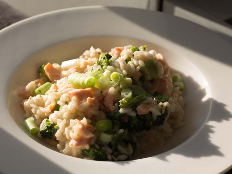 Risotto mit Lachs