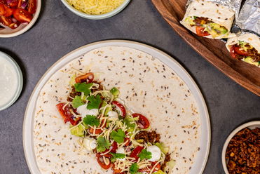 Burritos mit Rotem Reis und Chili sin Carne Sauce