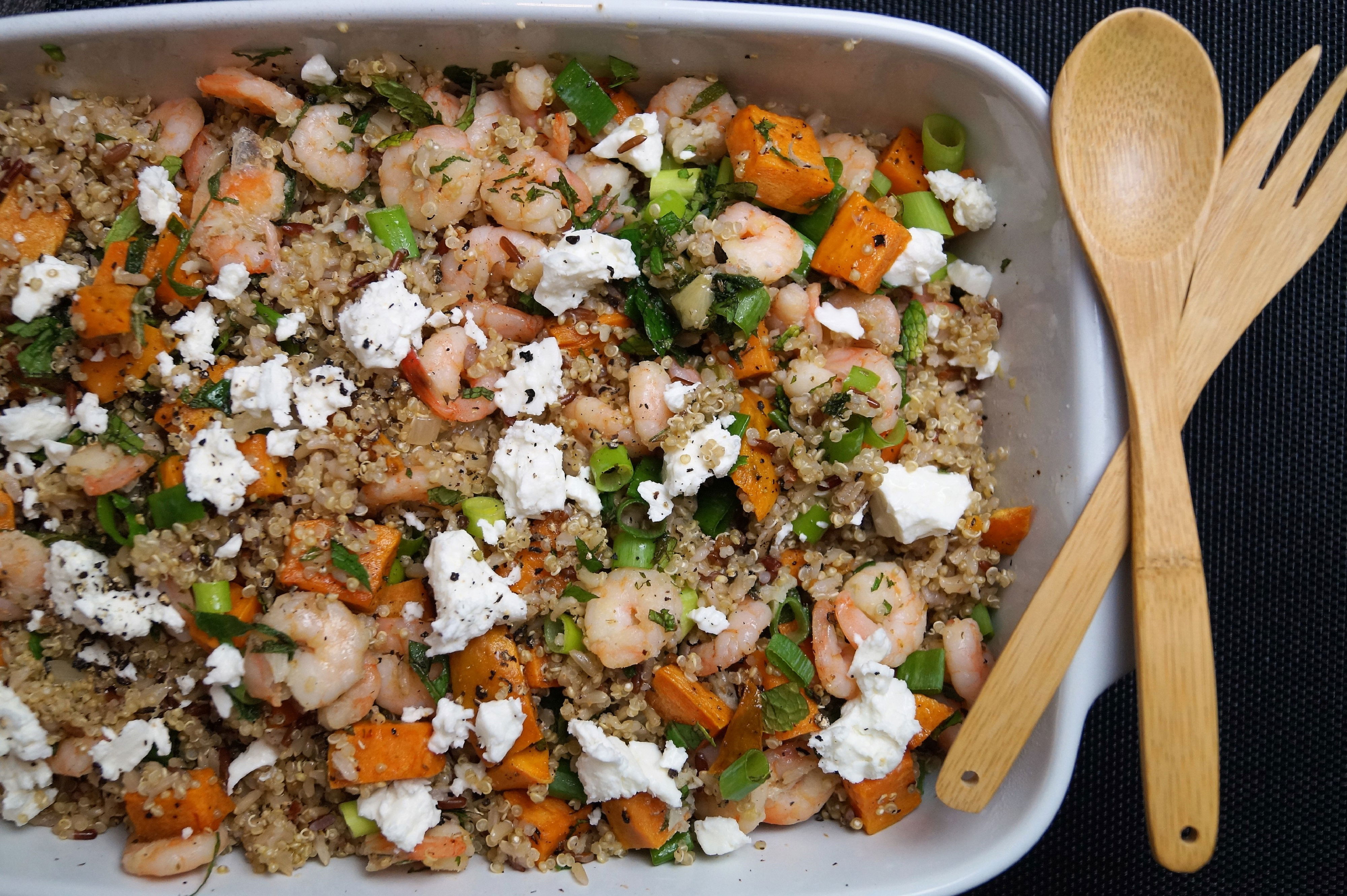 Salat mit Quinoa und Wild Reis Basmati Mix
