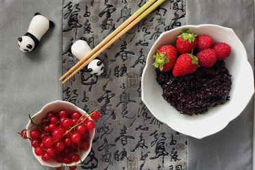 Schwarzer Reis in Kokosnussmilch