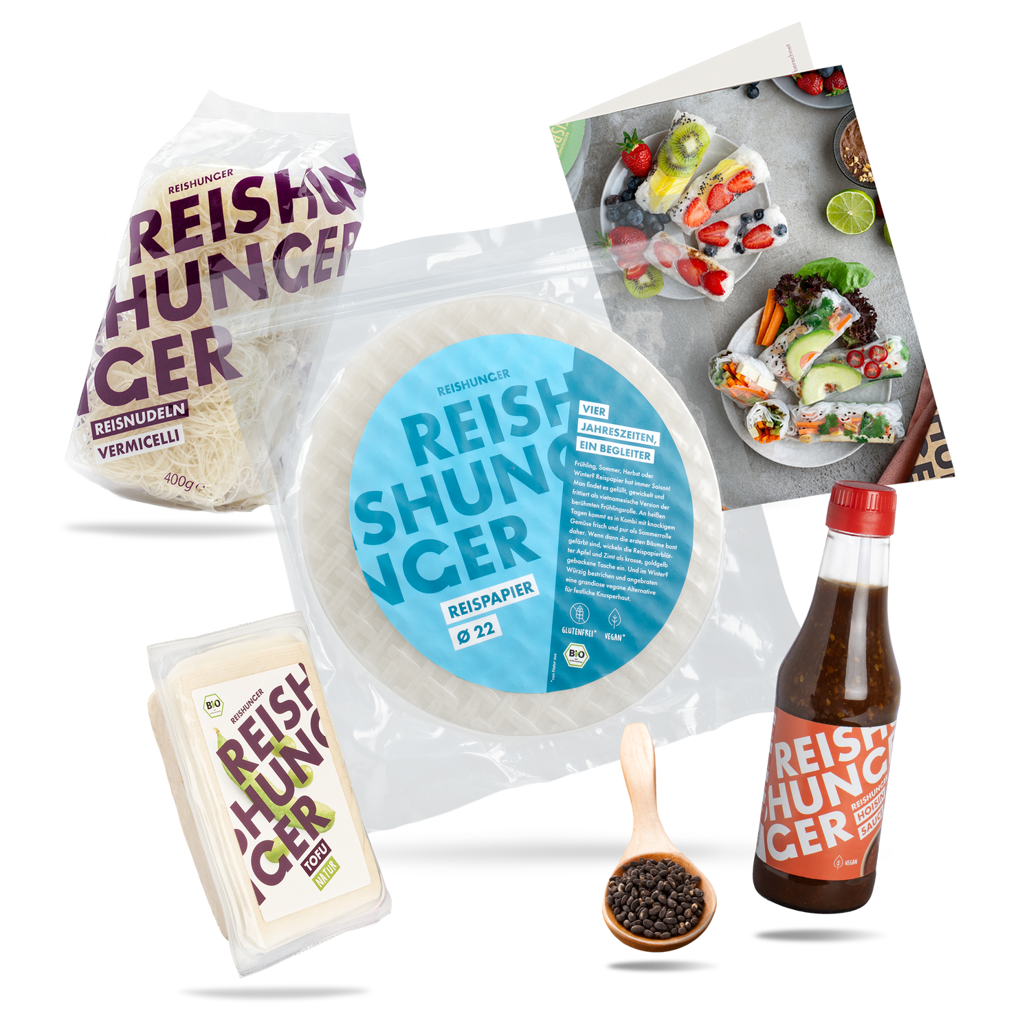 Reishunger Sommerrollen Box | Sommerrollen zum Selbermachen | Zutaten für 4 Personen | Vegan