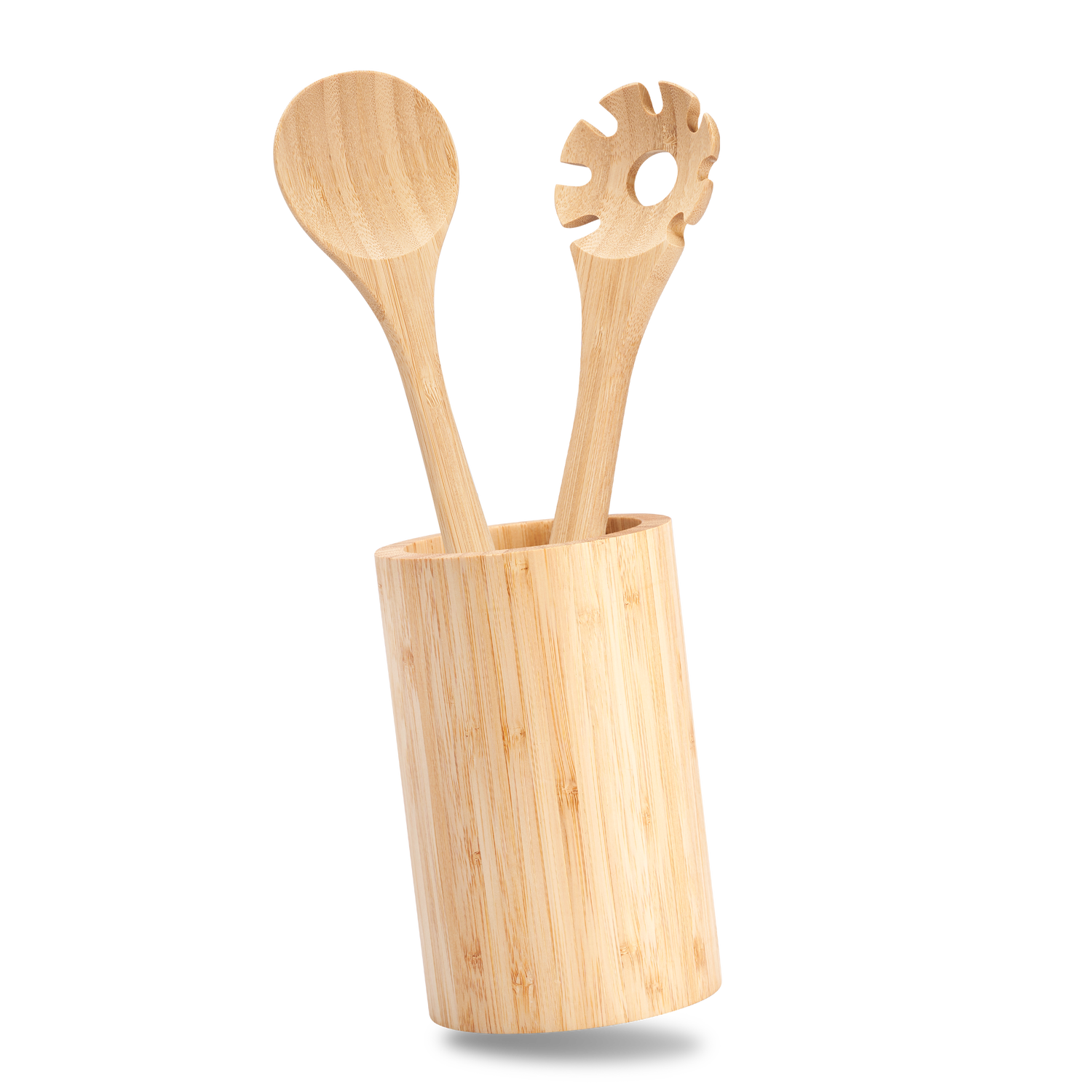 Spaghettilöffel Set inkl. Behälter (3-teilig) | Zum Kochen & Servieren von Pasta Gerichten | Spaghettilöffel mit Loch zum Abtropfen & Portionieren