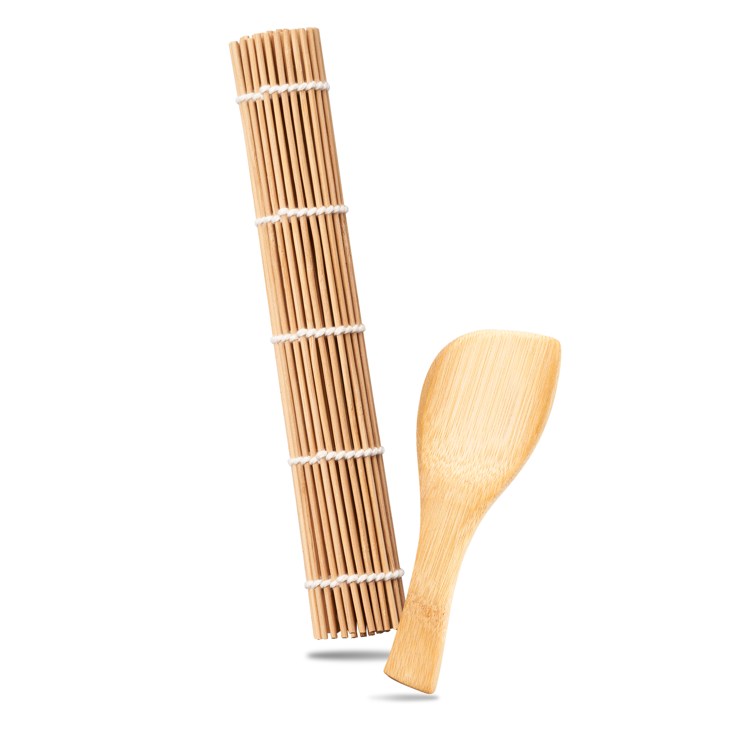 Sushi Bambusmatte inkl. Löffel (10 x 24 cm) | Rollmatte zum Sushi Selbermachen