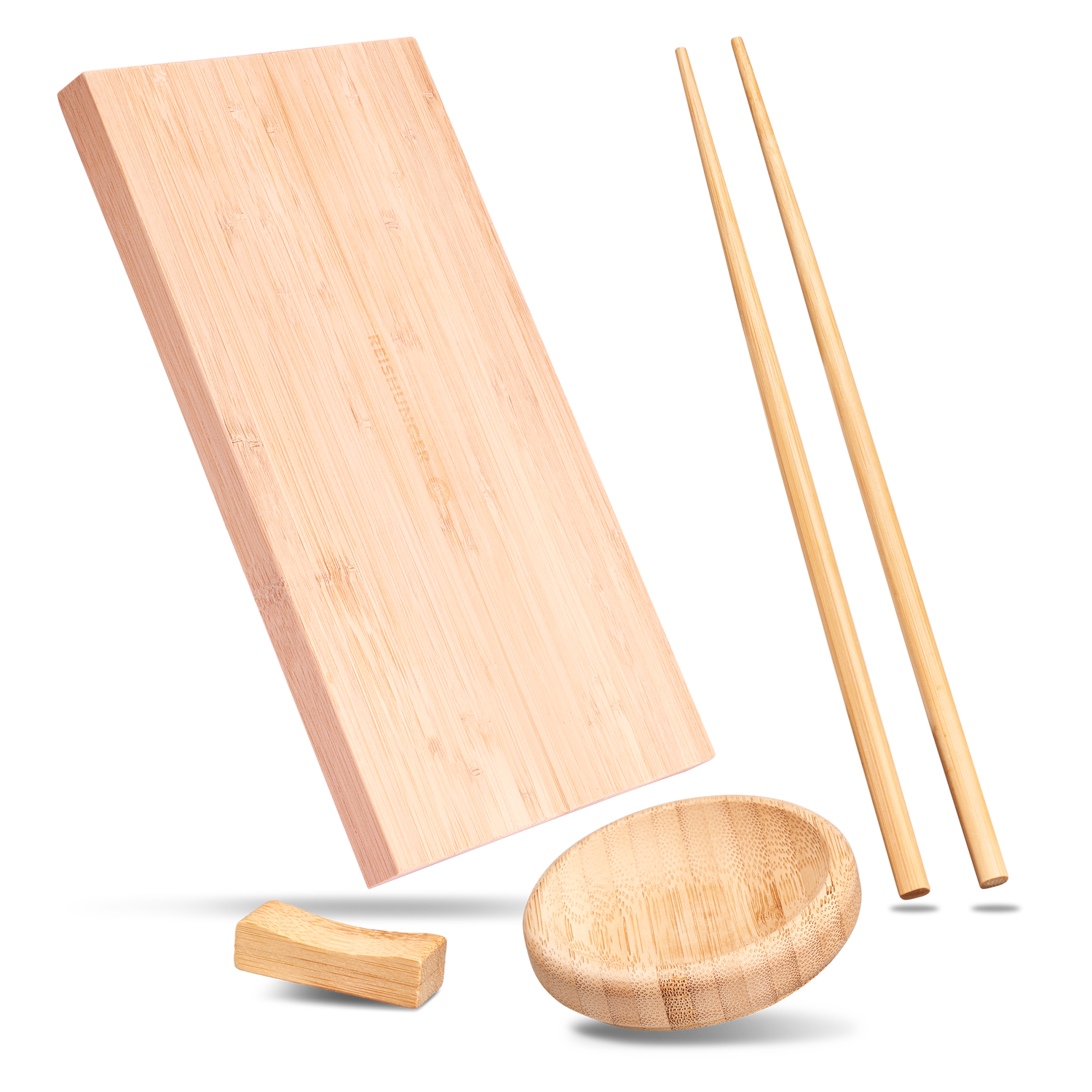 Sushi Geschirr Set aus Bambus (12er Set) | Sushi stilecht servieren