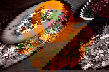 Tahdig mit gebackenem Kürbis