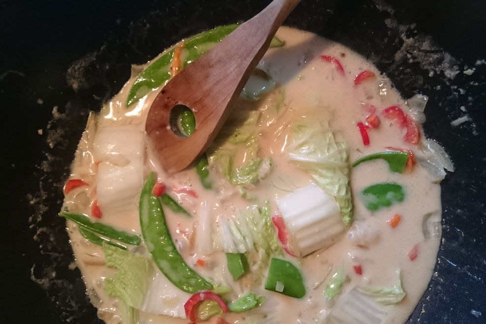 Thai-Gemüse mit Sesam-Garnelen