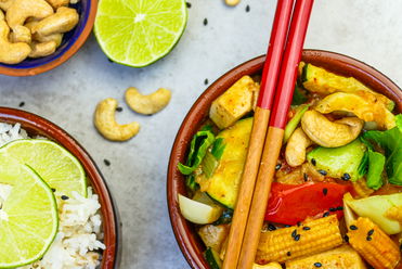 Thailändisches Panang Curry mit Basmati Reis