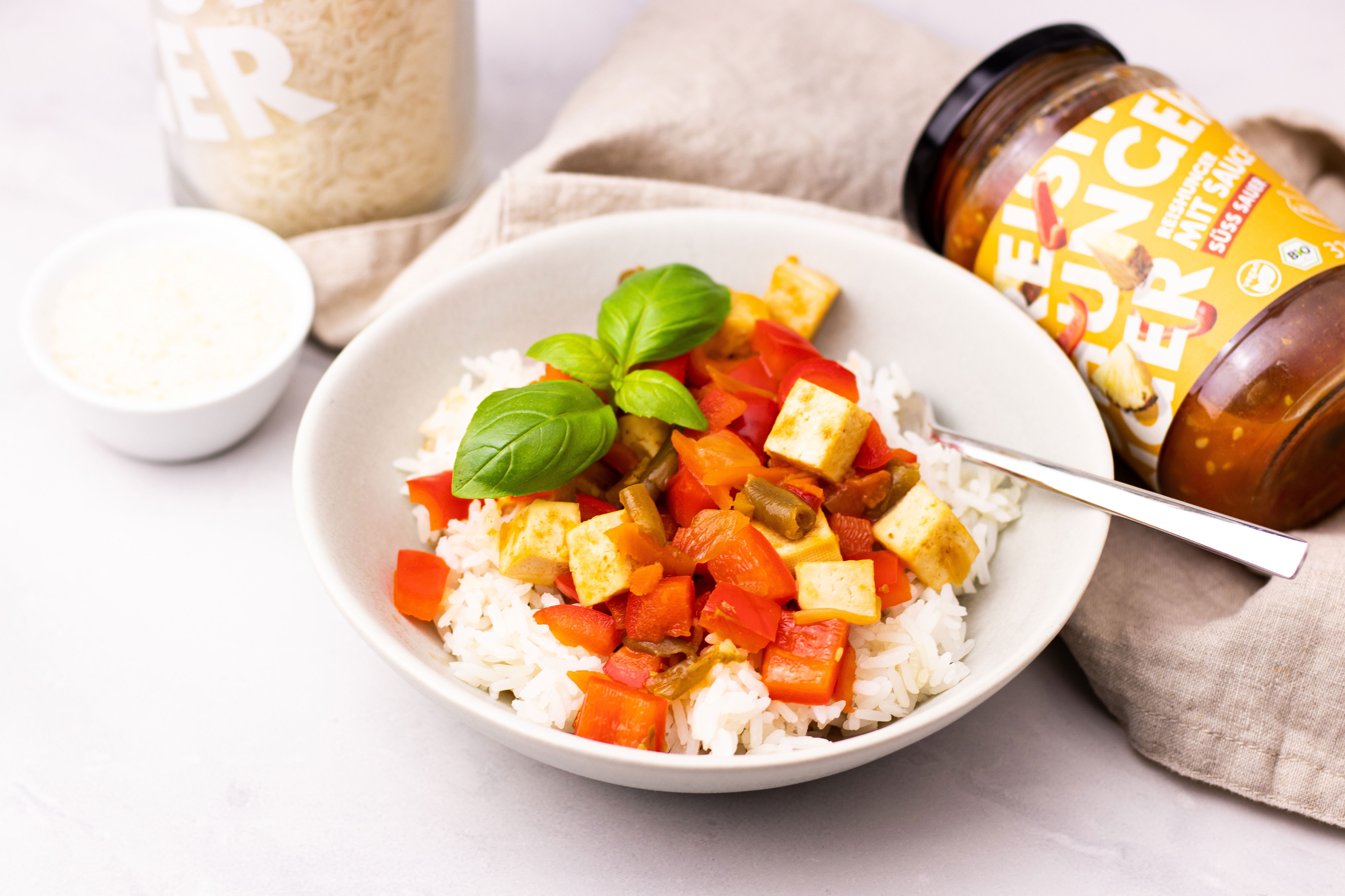 Tofu Süß-Sauer mit Jasmin Reis