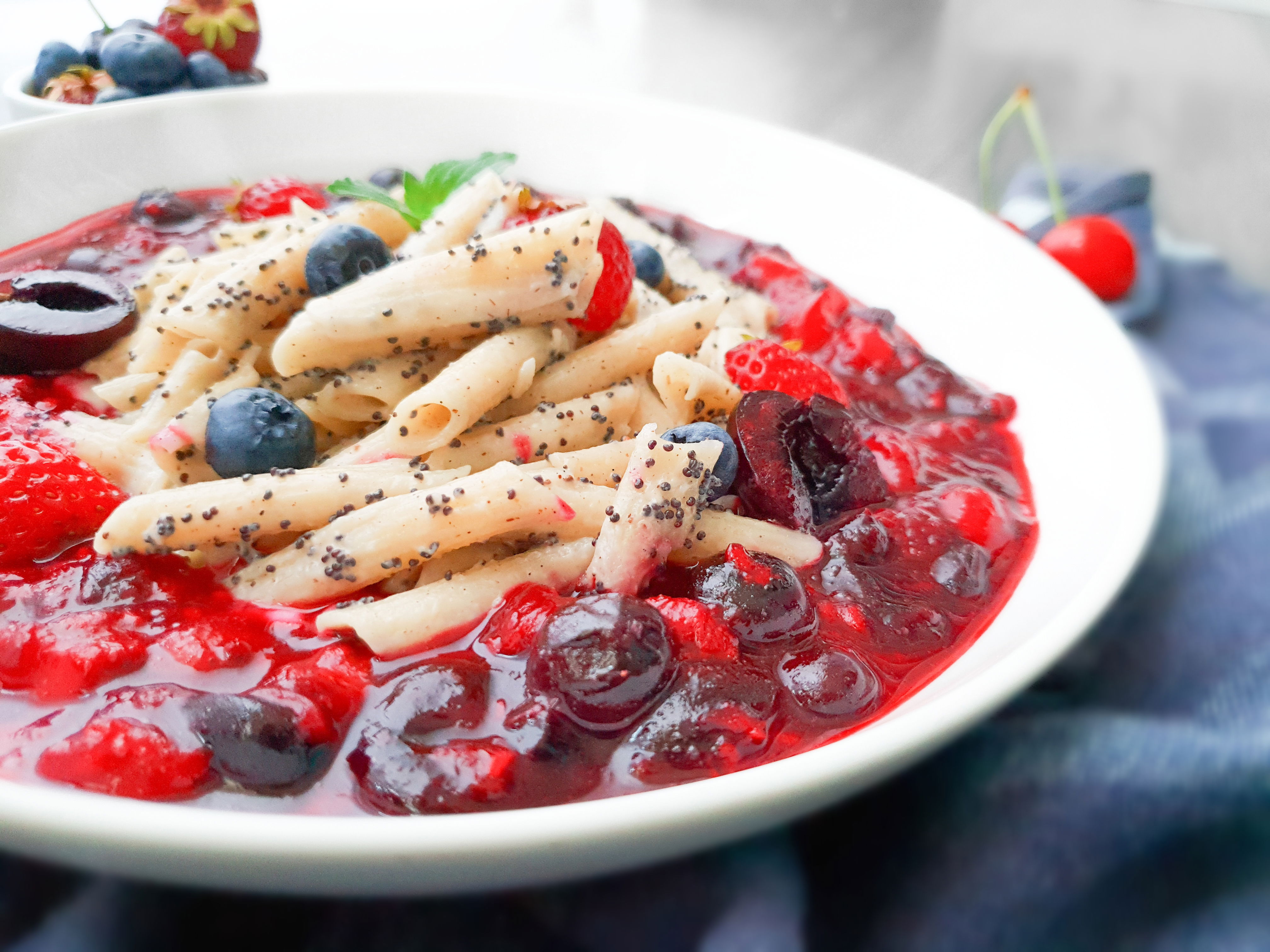 Vegane Vanille-Mohn-Milchreispasta